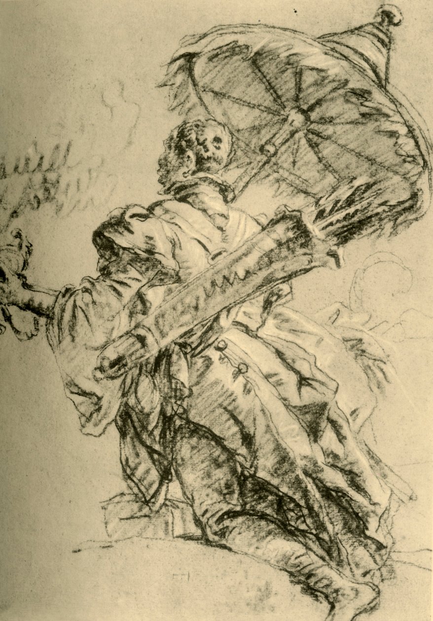Wrzosowisko z kołczanem i parasolem, 1752, 1928. autorstwa Giovanni Battista Tiepolo