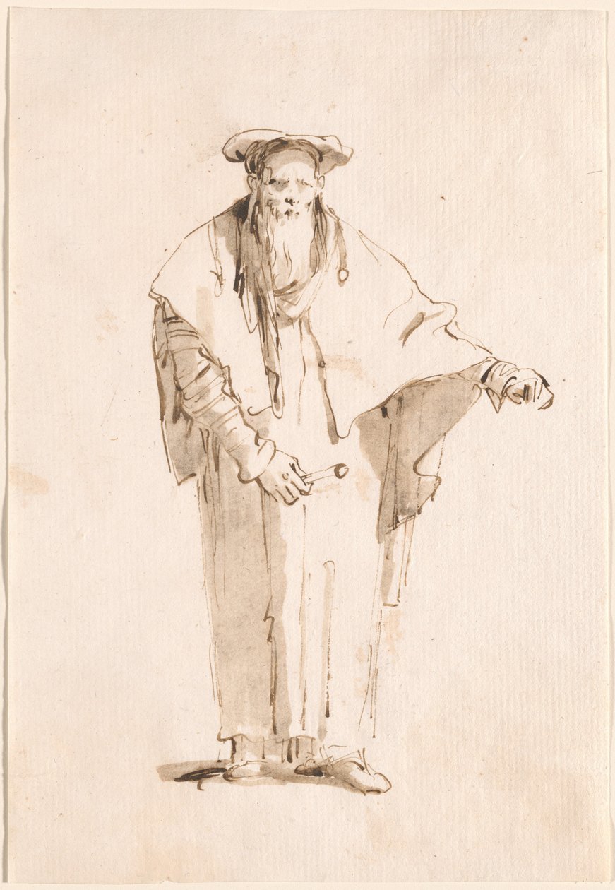 Stojący Orient trzymający kij autorstwa Giovanni Battista Tiepolo