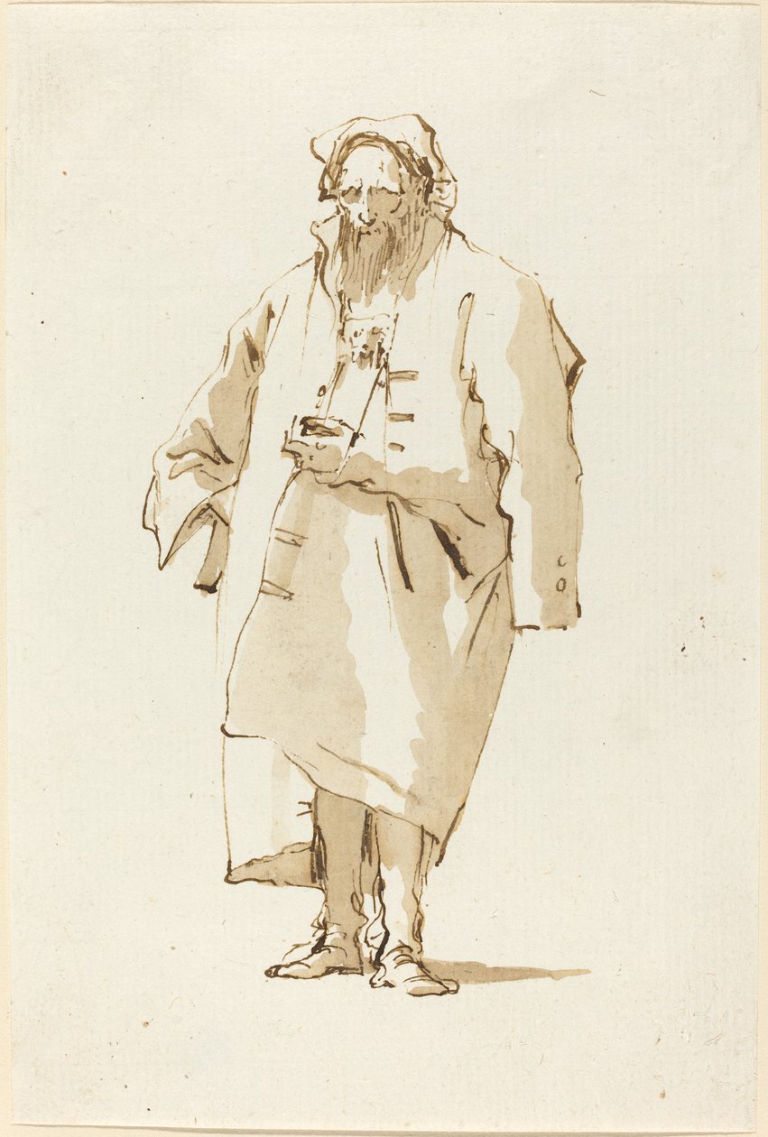 Stojący Orient w wielkim płaszczu autorstwa Giovanni Battista Tiepolo