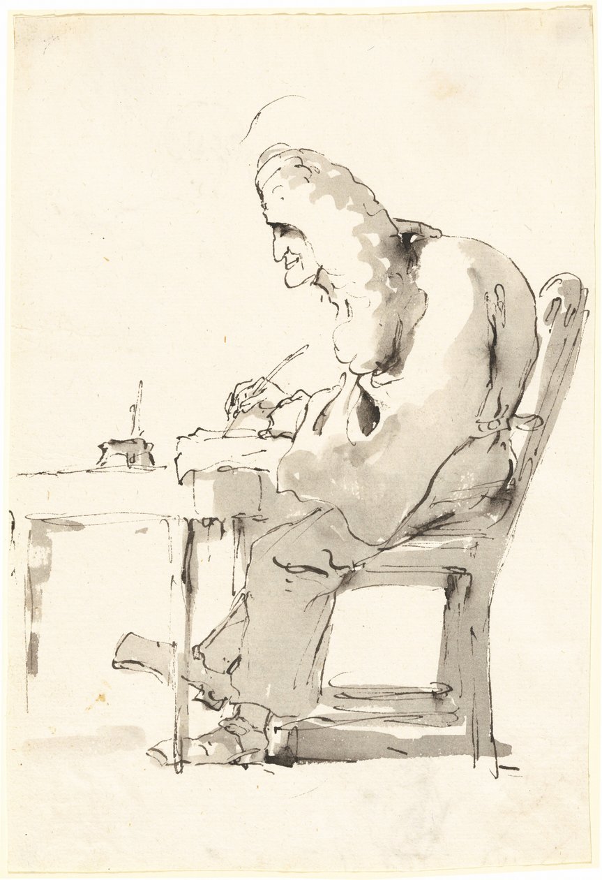 Wenecki prawnik przy swoim biurku autorstwa Giovanni Battista Tiepolo