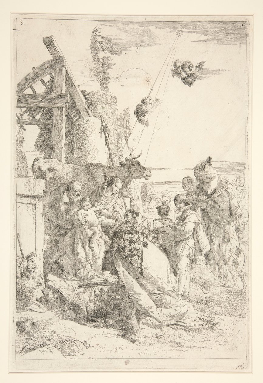 Adoracja Trzech Króli autorstwa Giovanni Battista Tiepolo