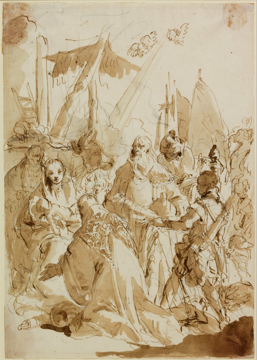 Adoracja Trzech Króli autorstwa Giovanni Battista Tiepolo