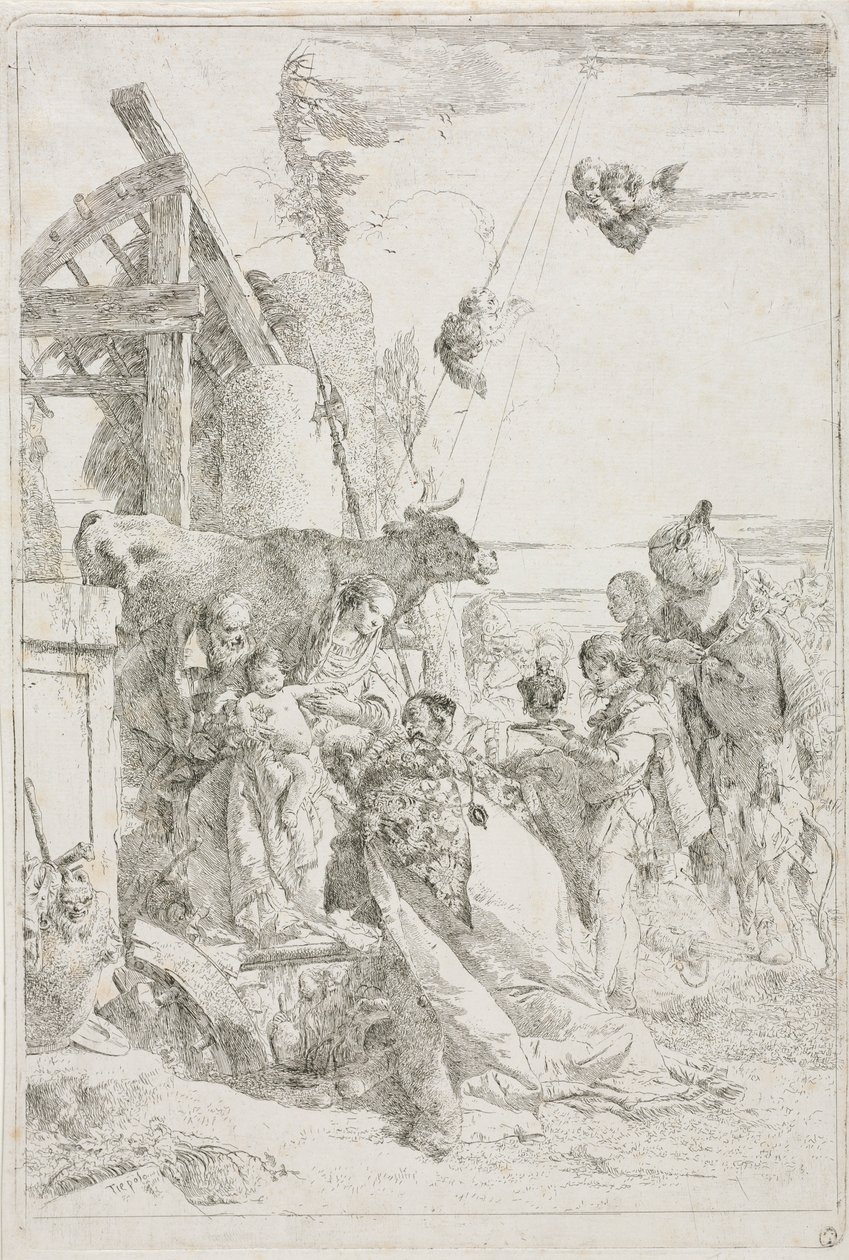 Adoracja Trzech Króli, ca. 1740. autorstwa Giovanni Battista Tiepolo
