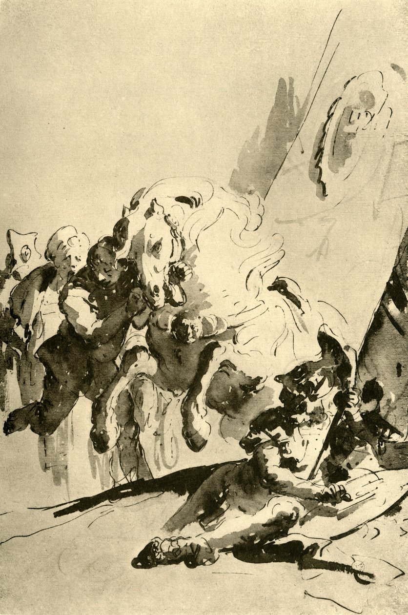 Aleksander i Bucefał, połowa XVIII wieku, 1928 autorstwa Giovanni Battista Tiepolo