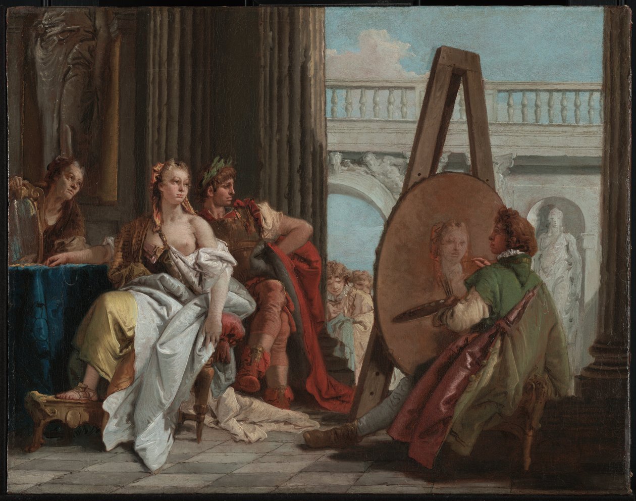 Aleksander Wielki i Campaspe w Pracowni Apelles autorstwa Giovanni Battista Tiepolo