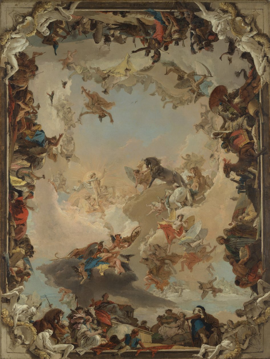 Alegoria planet i kontynentów, 1752. autorstwa Giovanni Battista Tiepolo