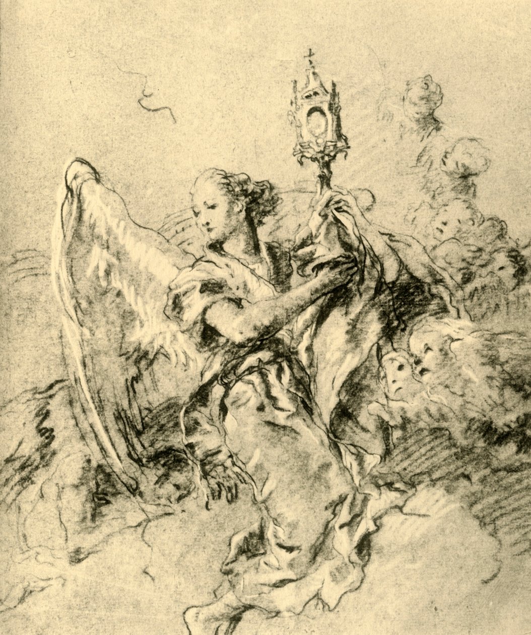 Anioł z monstrancją, 1767-1769, 1928 autorstwa Giovanni Battista Tiepolo
