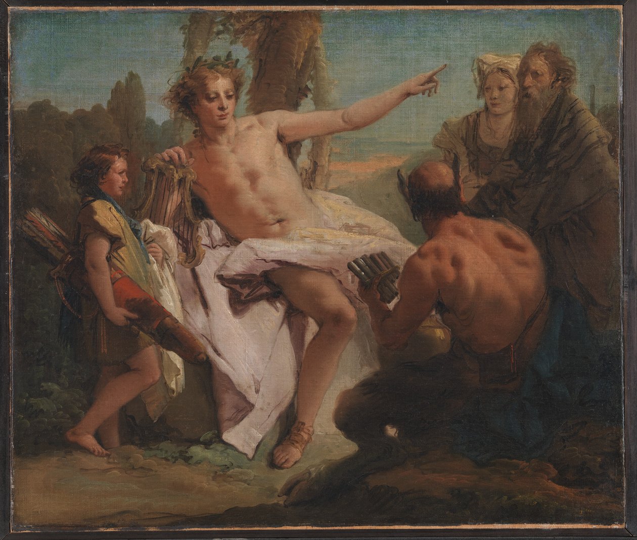 Apollo i Marsjasz autorstwa Giovanni Battista Tiepolo
