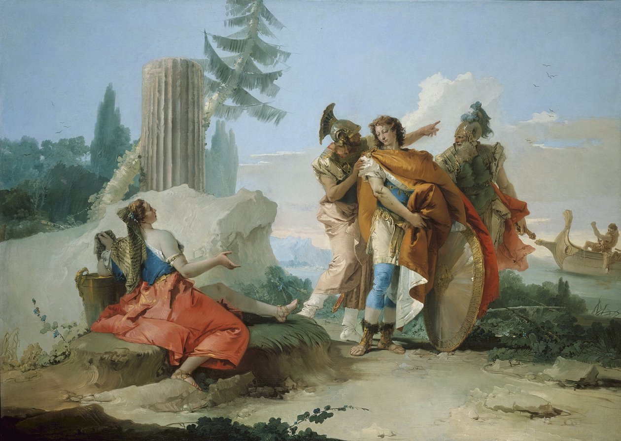 Armida porzucona przez Rinaldo, 1742-45 autorstwa Giovanni Battista Tiepolo