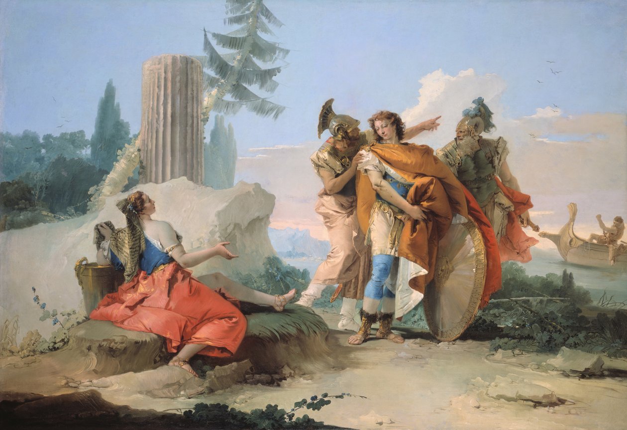 Armida porzucona przez Rinaldo, 174245. autorstwa Giovanni Battista Tiepolo