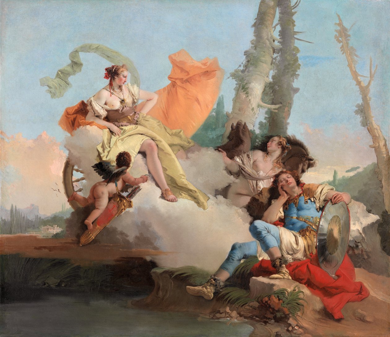 Armida spotyka śpiącego Rinalda autorstwa Giovanni Battista Tiepolo