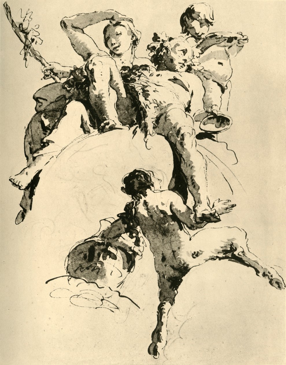Bachus i Ariadna, ok. 1740, 1928 autorstwa Giovanni Battista Tiepolo