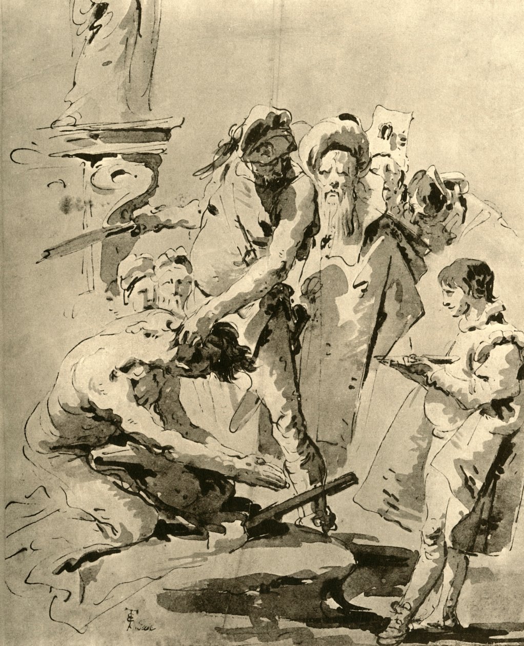 Ścięcie świętego, połowa XVIII wieku, 1928 autorstwa Giovanni Battista Tiepolo