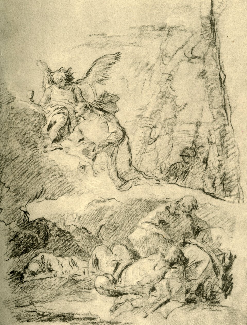 Chrystus na Górze Oliwnej, połowa XVIII wieku, 1928 autorstwa Giovanni Battista Tiepolo
