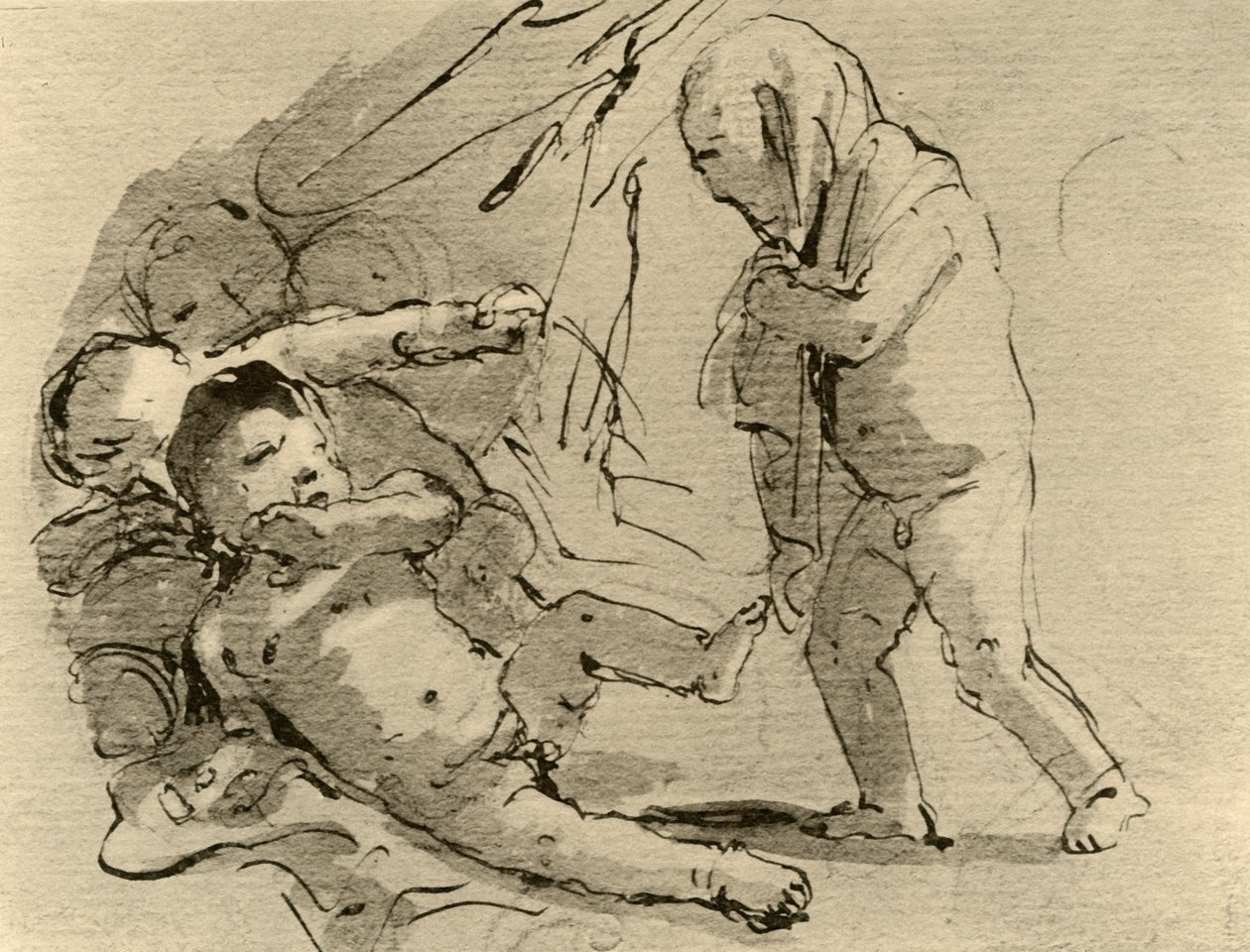 Kupidyn straszy inne dzieci, c1757, 1928 autorstwa Giovanni Battista Tiepolo