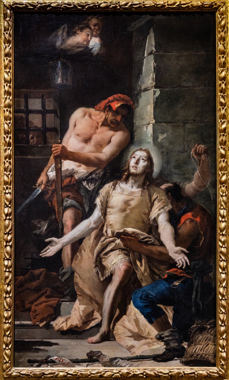Dekoloryzacja św. Jana Chrzciciela autorstwa Giovanni Battista Tiepolo