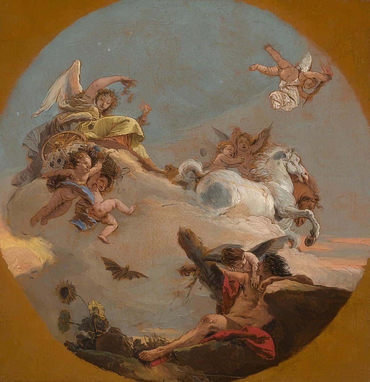 Rydwan zorzy polarnej. Około 1734 autorstwa Giovanni Battista Tiepolo