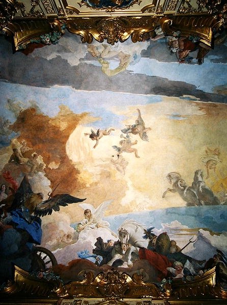 Szczegół z przebiegu Słońca, 1740 autorstwa Giovanni Battista Tiepolo