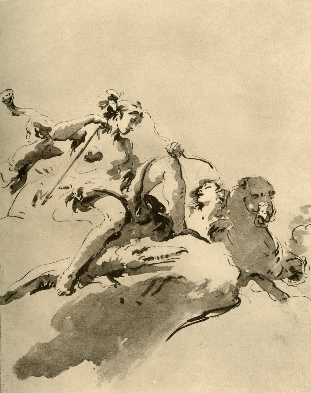 Diana, połowa XVIII wieku, 1928 autorstwa Giovanni Battista Tiepolo