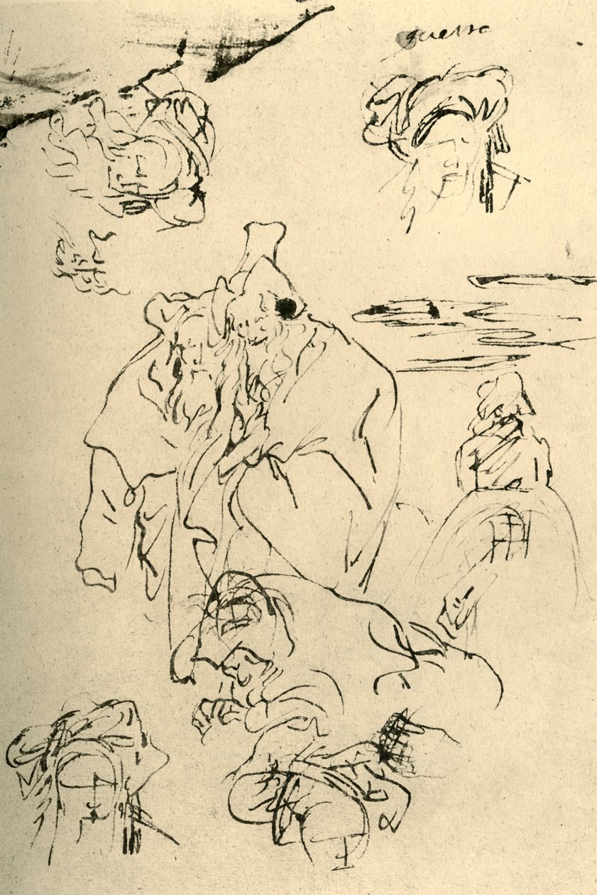 Postacie i głowy Orientów, połowa XVIII wieku, 1928 autorstwa Giovanni Battista Tiepolo