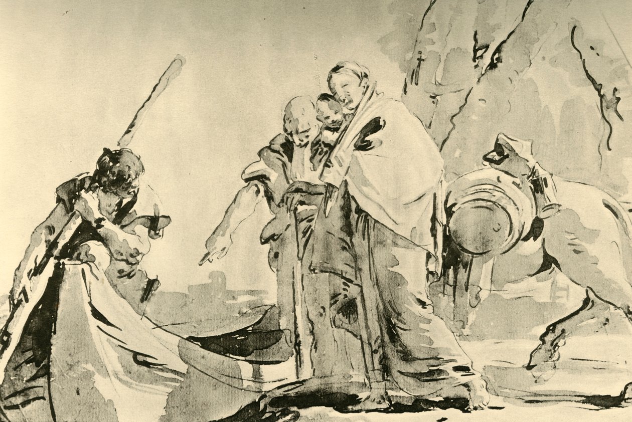 Ucieczka do Egiptu, przed 1752, 1928 autorstwa Giovanni Battista Tiepolo