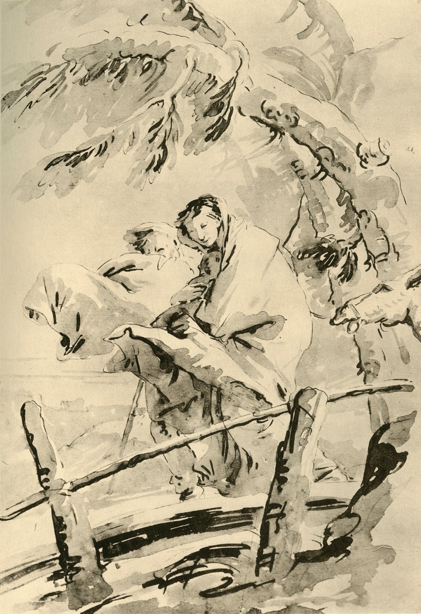 Ucieczka do Egiptu, przed 1752, 1928 autorstwa Giovanni Battista Tiepolo
