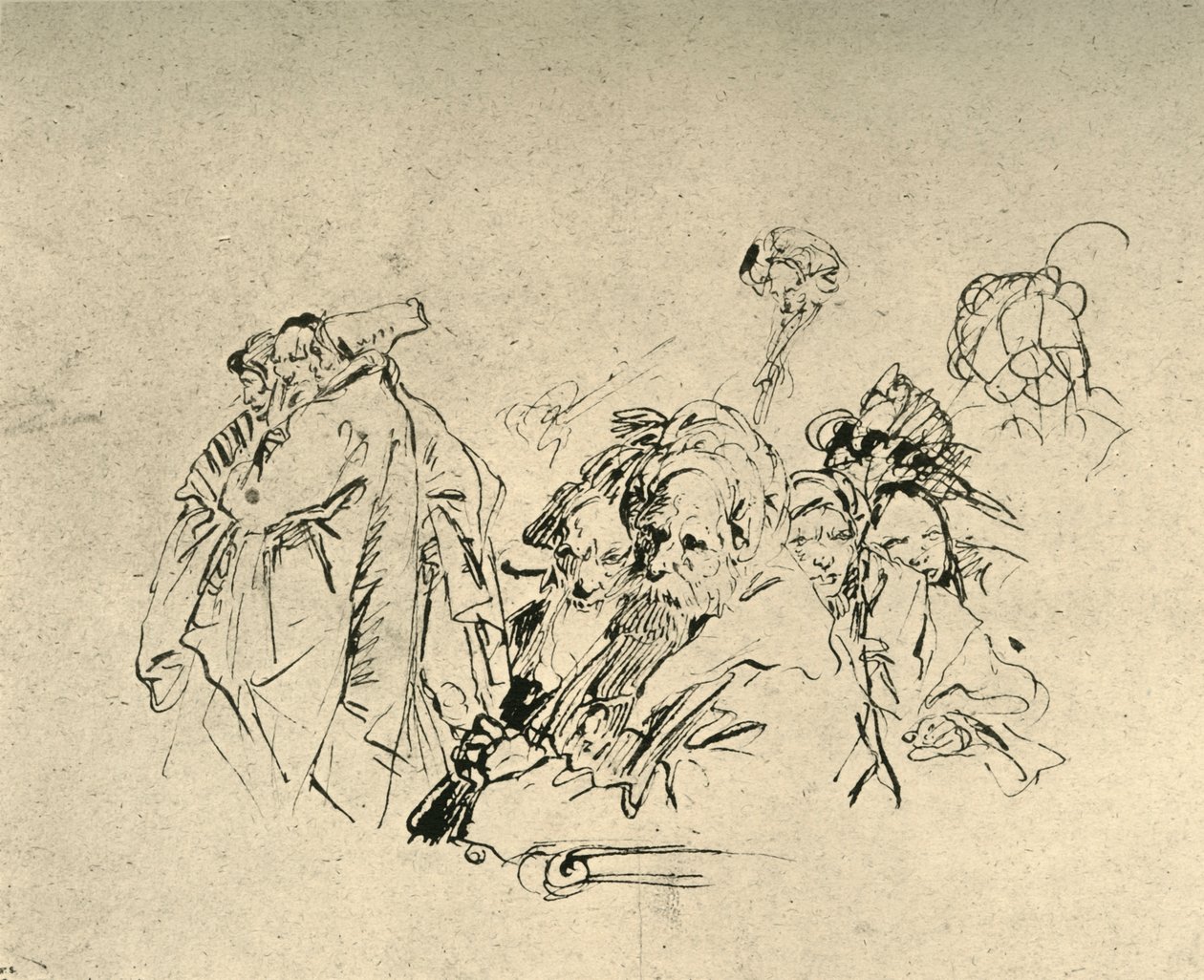 Grupa Orientów, połowa XVIII wieku, 1928 autorstwa Giovanni Battista Tiepolo