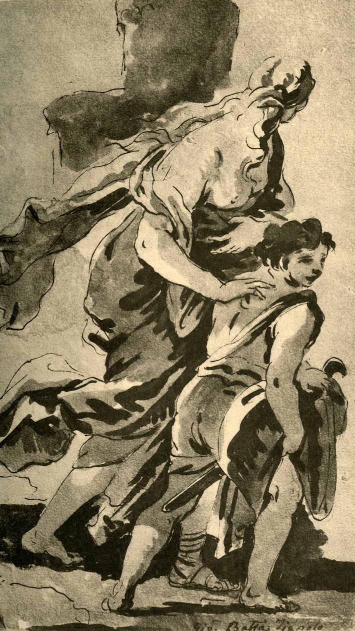 Hagar i Ismael, połowa XVIII wieku, 1928 autorstwa Giovanni Battista Tiepolo