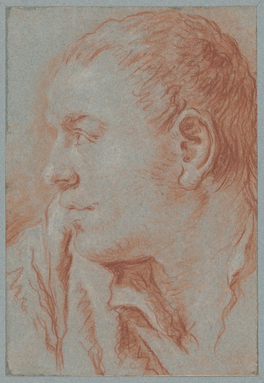 Głowa młodego mężczyzny w profilu autorstwa Giovanni Battista Tiepolo