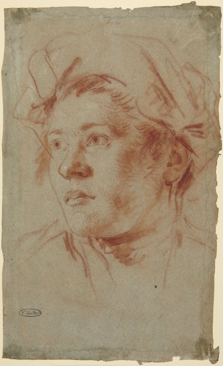 Głowa młodzieńca w kapeluszu autorstwa Giovanni Battista Tiepolo