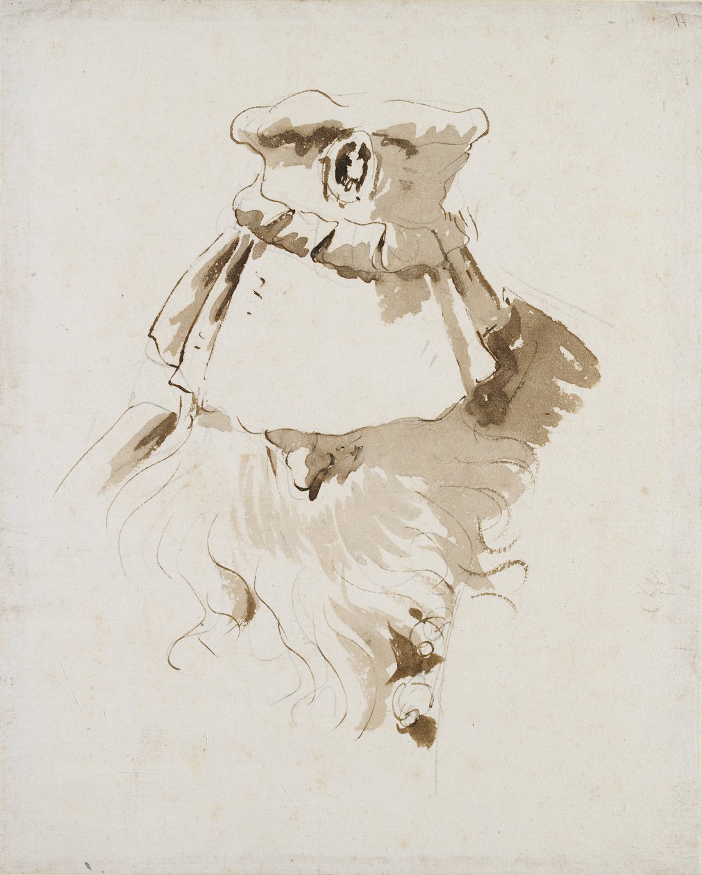 Głowa brodatego mężczyzny, połowa XVIII wieku autorstwa Giovanni Battista Tiepolo