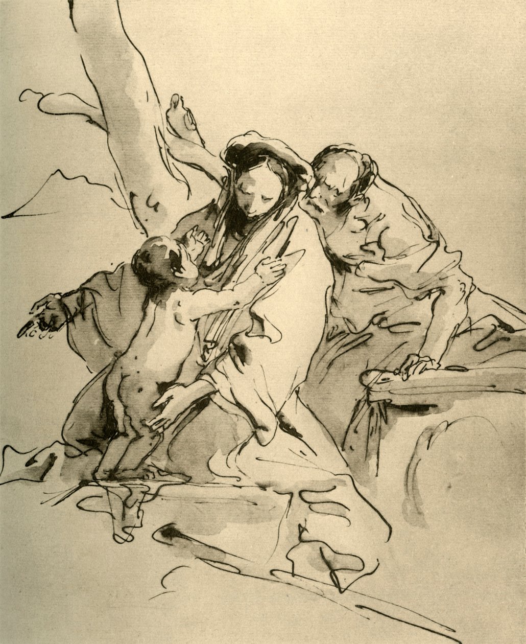 Święta Rodzina, połowa XVIII wieku, 1928 autorstwa Giovanni Battista Tiepolo