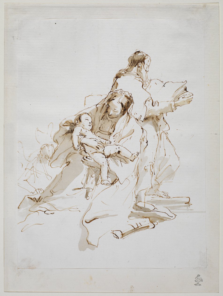 Święta Rodzina ze Świętym Józefem czytającym, 1757 ok autorstwa Giovanni Battista Tiepolo