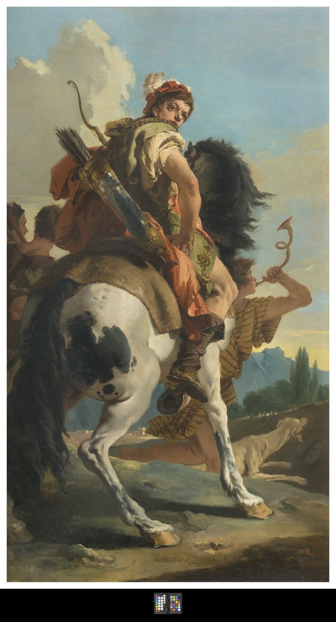 Łowca na koniu, 1718-30 autorstwa Giovanni Battista Tiepolo