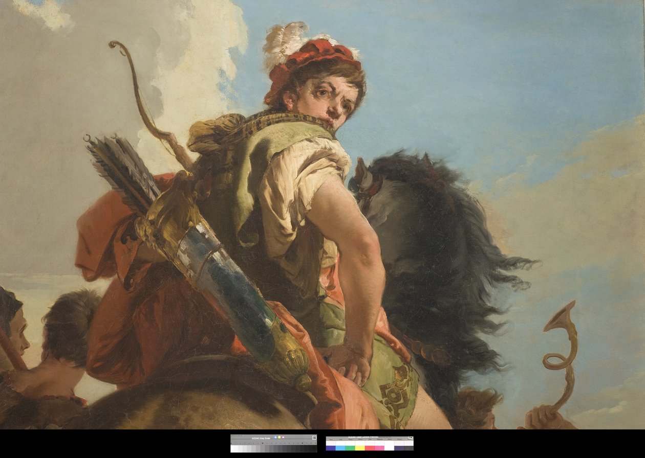 Łowca na koniu, 1718-30 autorstwa Giovanni Battista Tiepolo