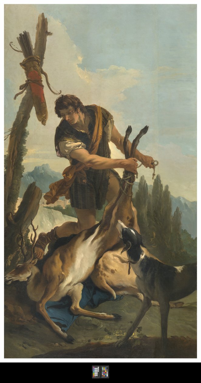 Łowca z Jeleniem, 1718 autorstwa Giovanni Battista Tiepolo