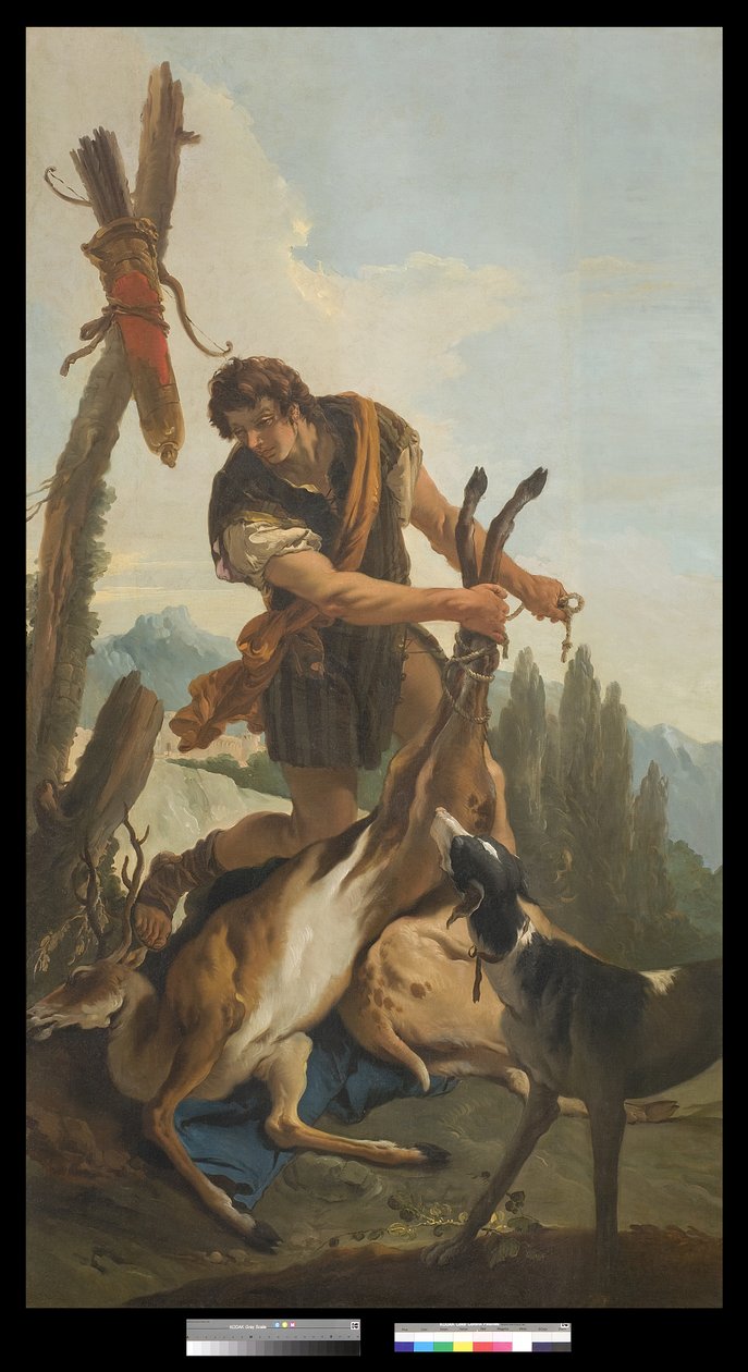 Łowca z Jeleniem, 1718 autorstwa Giovanni Battista Tiepolo