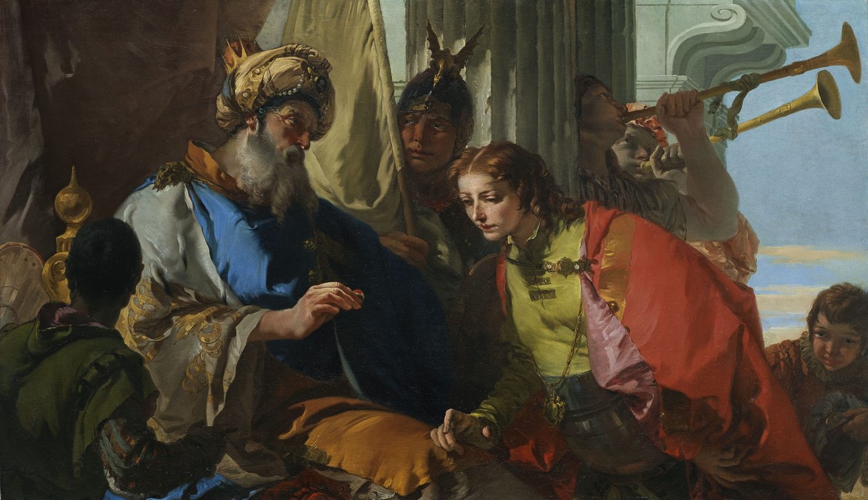 Józef otrzymujący pierścień faraona autorstwa Giovanni Battista Tiepolo