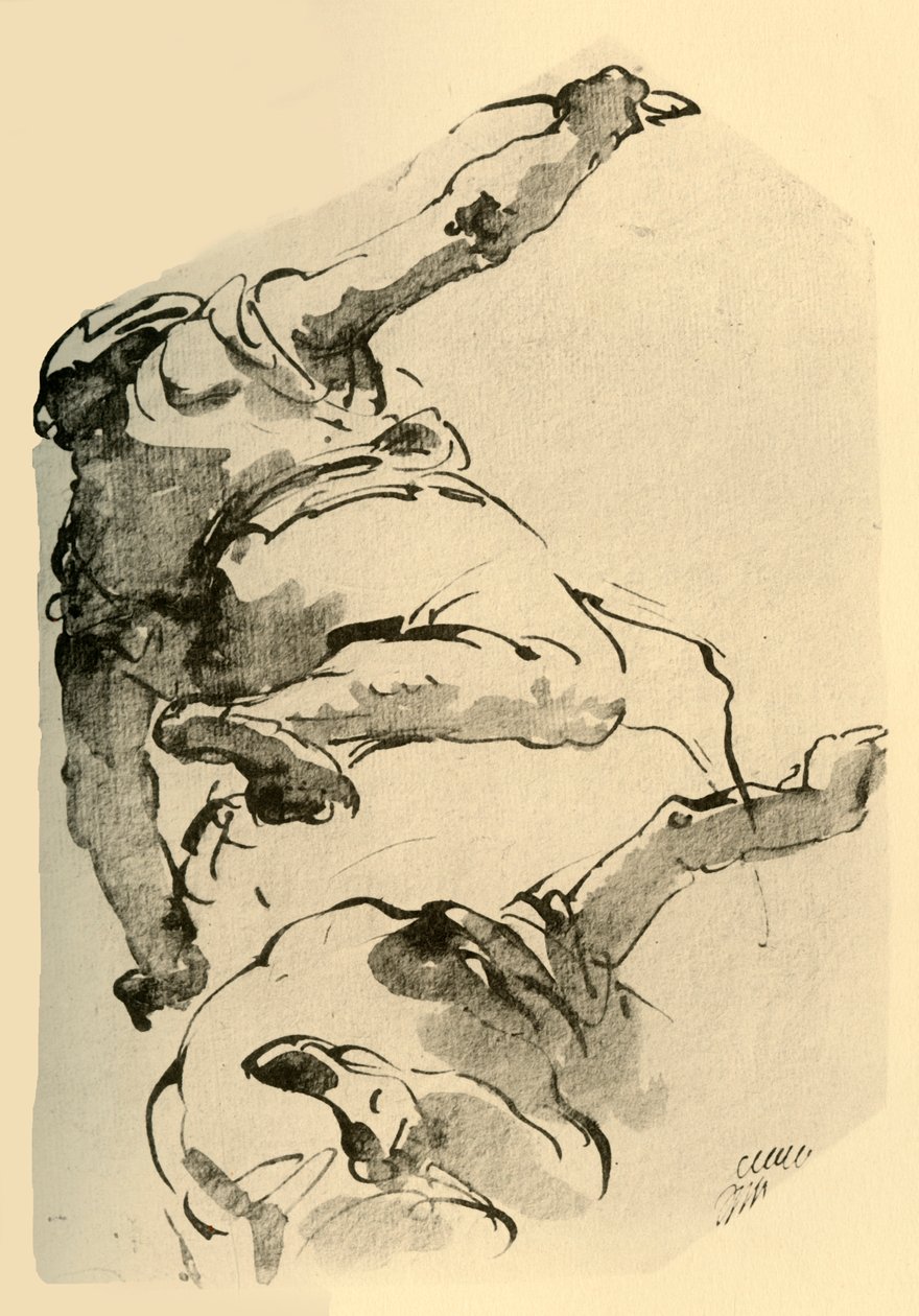Figura klęcząca, widziana z tyłu, 1743-1744, 1928 autorstwa Giovanni Battista Tiepolo