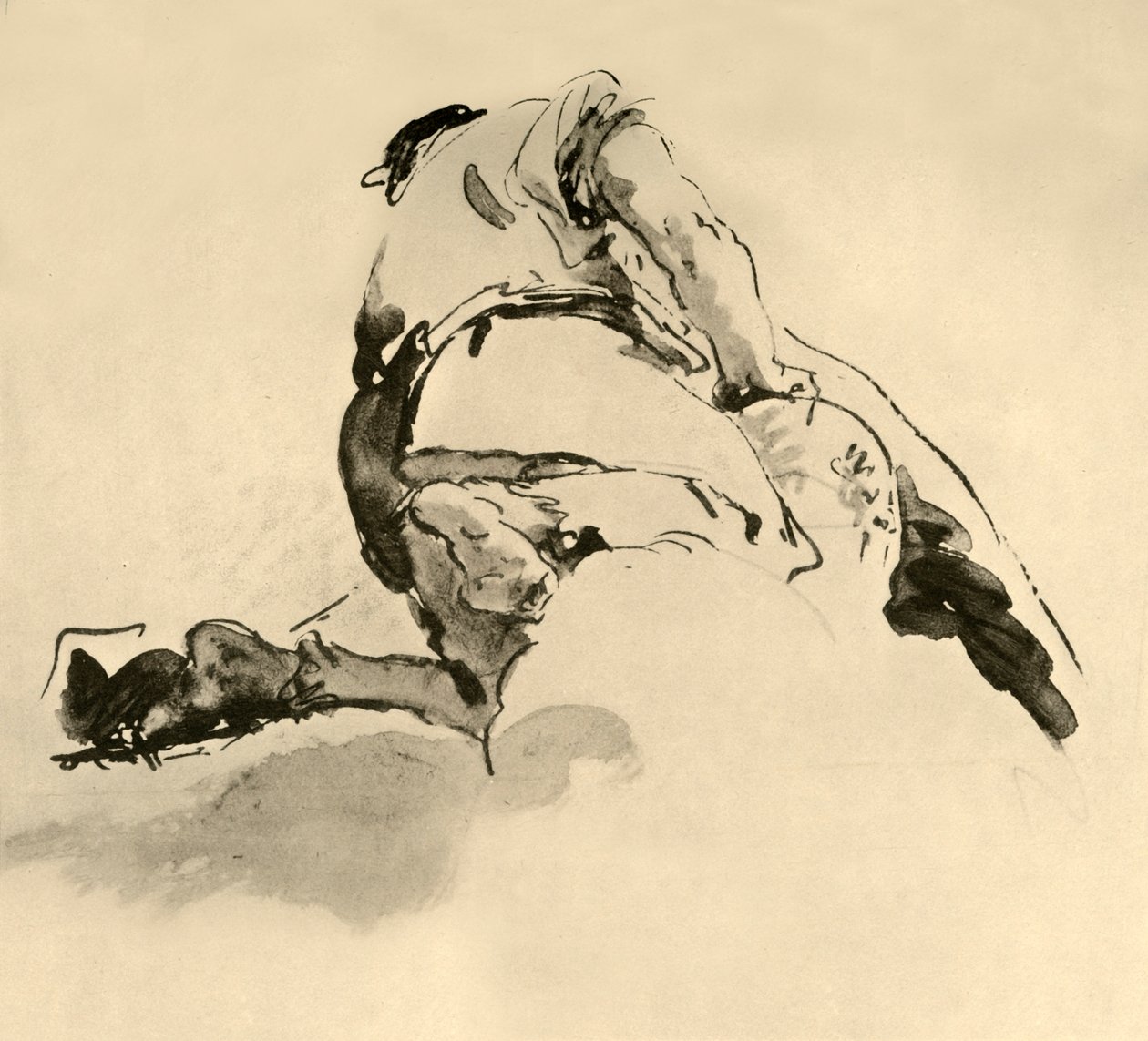 Klęcząca postać widziana z tyłu, połowa XVIII w., 1928 autorstwa Giovanni Battista Tiepolo