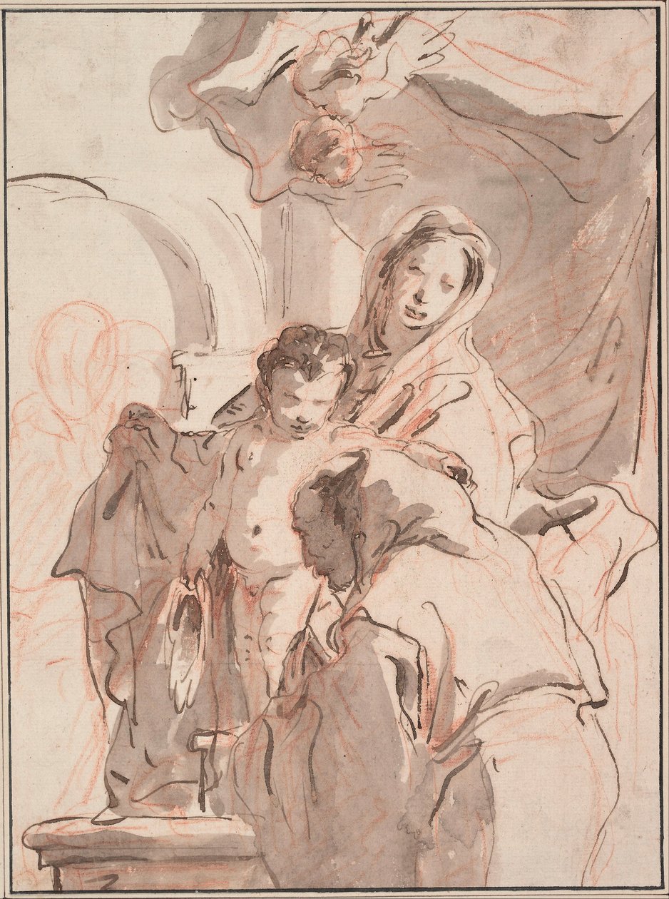 Madonna z Dzieciątkiem i św. autorstwa Giovanni Battista Tiepolo