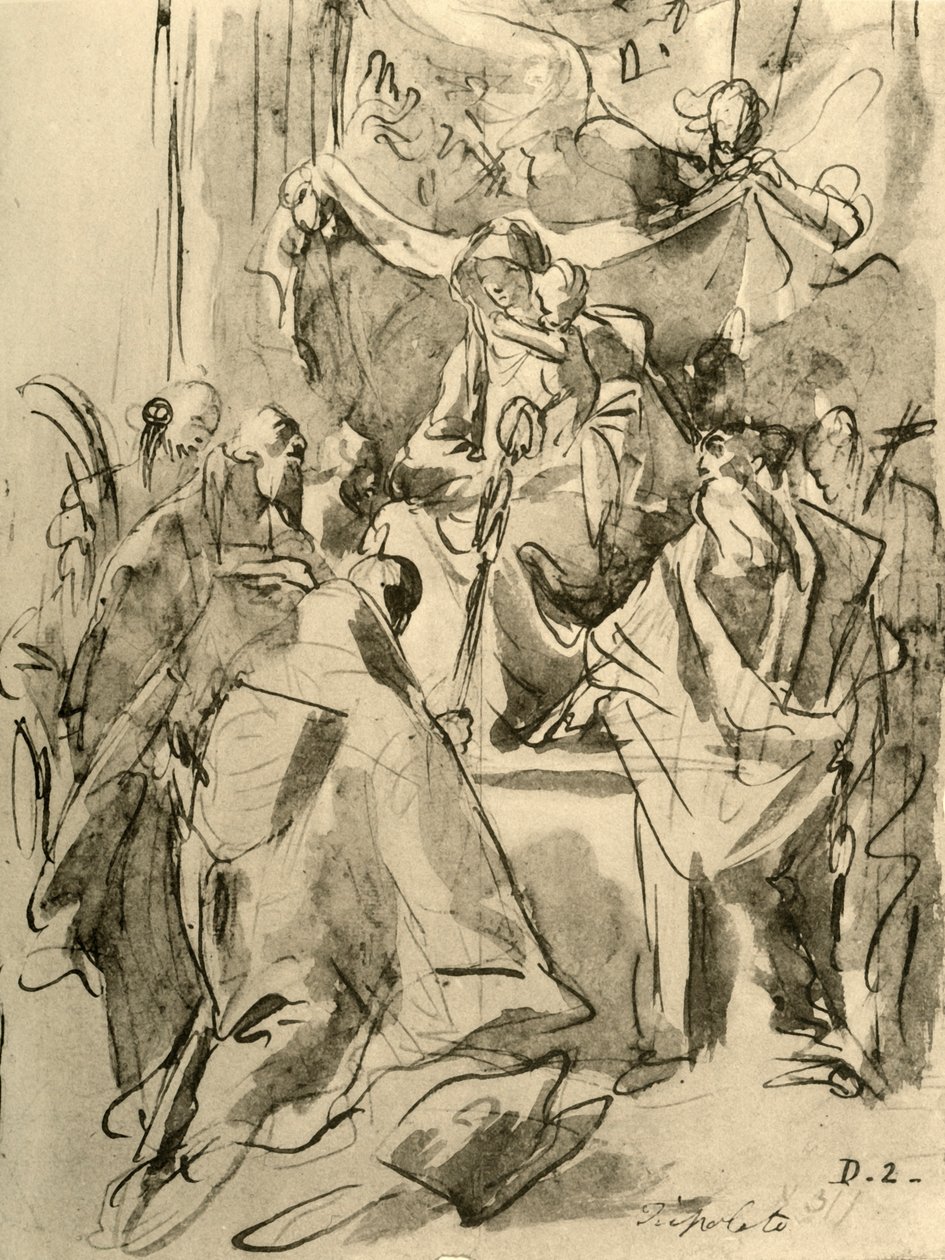 Madonna intronizowana ze świętymi, połowa XVIII wieku, 1928 autorstwa Giovanni Battista Tiepolo