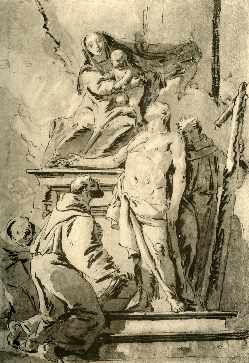 Madonna intronizowana ze świętymi, połowa XVIII wieku, 1928 autorstwa Giovanni Battista Tiepolo