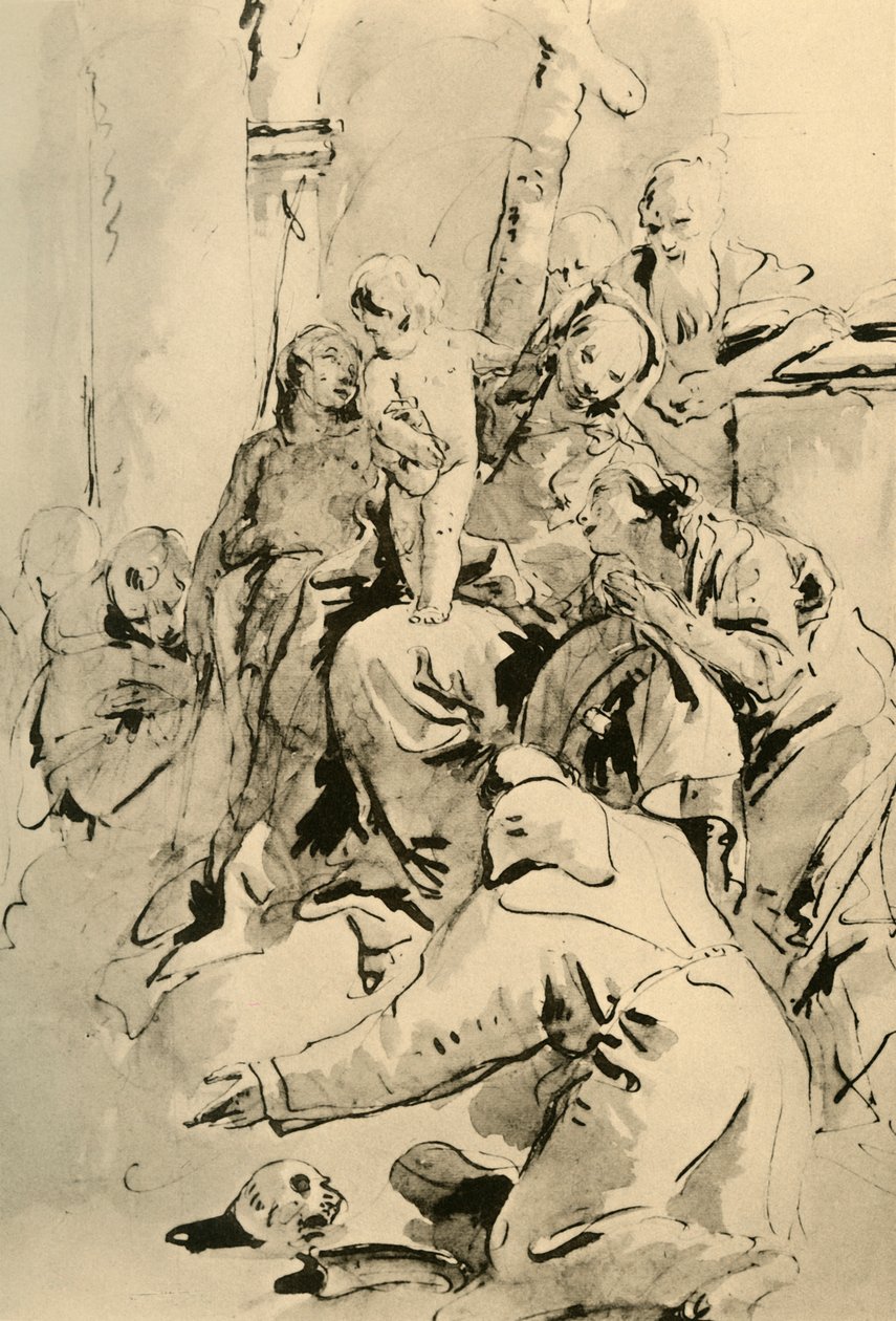 Madonna ze świętymi, połowa XVIII wieku, 1928 autorstwa Giovanni Battista Tiepolo