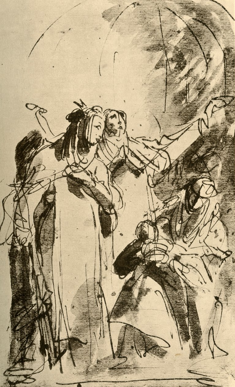 Madonna z dwiema świętymi żeńskimi, 1747-1748, 1928 autorstwa Giovanni Battista Tiepolo