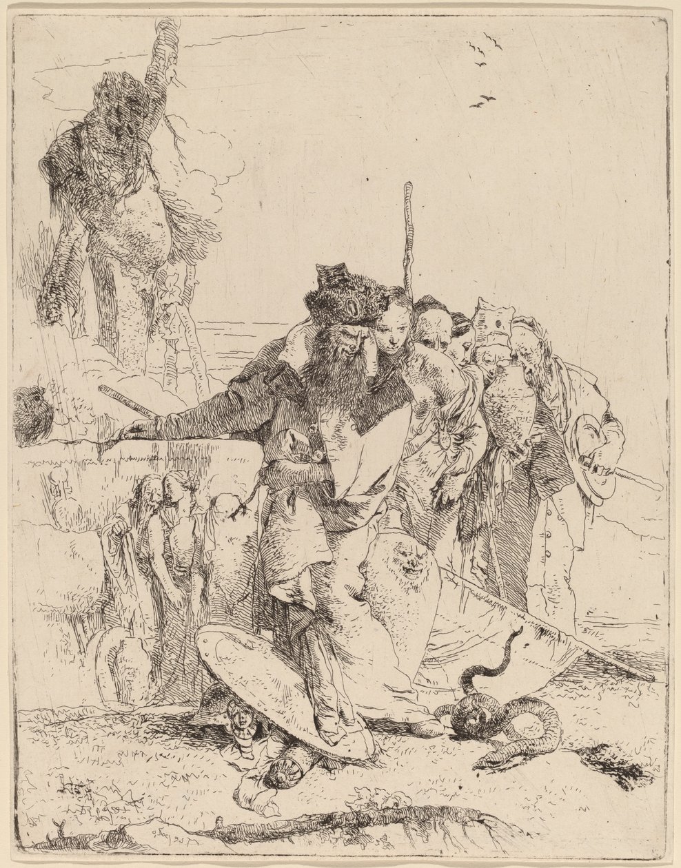 Mag i inni o wężu autorstwa Giovanni Battista Tiepolo