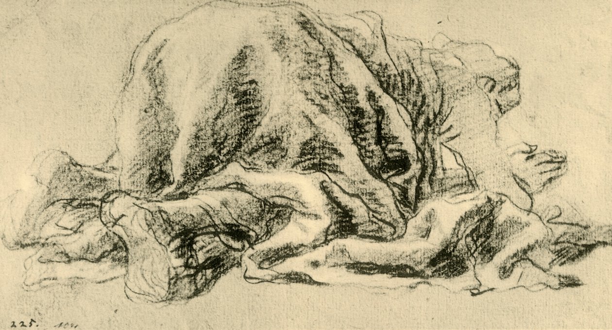 Mężczyzna padający na twarz w modlitwie, 1765-1770, 1928 autorstwa Giovanni Battista Tiepolo