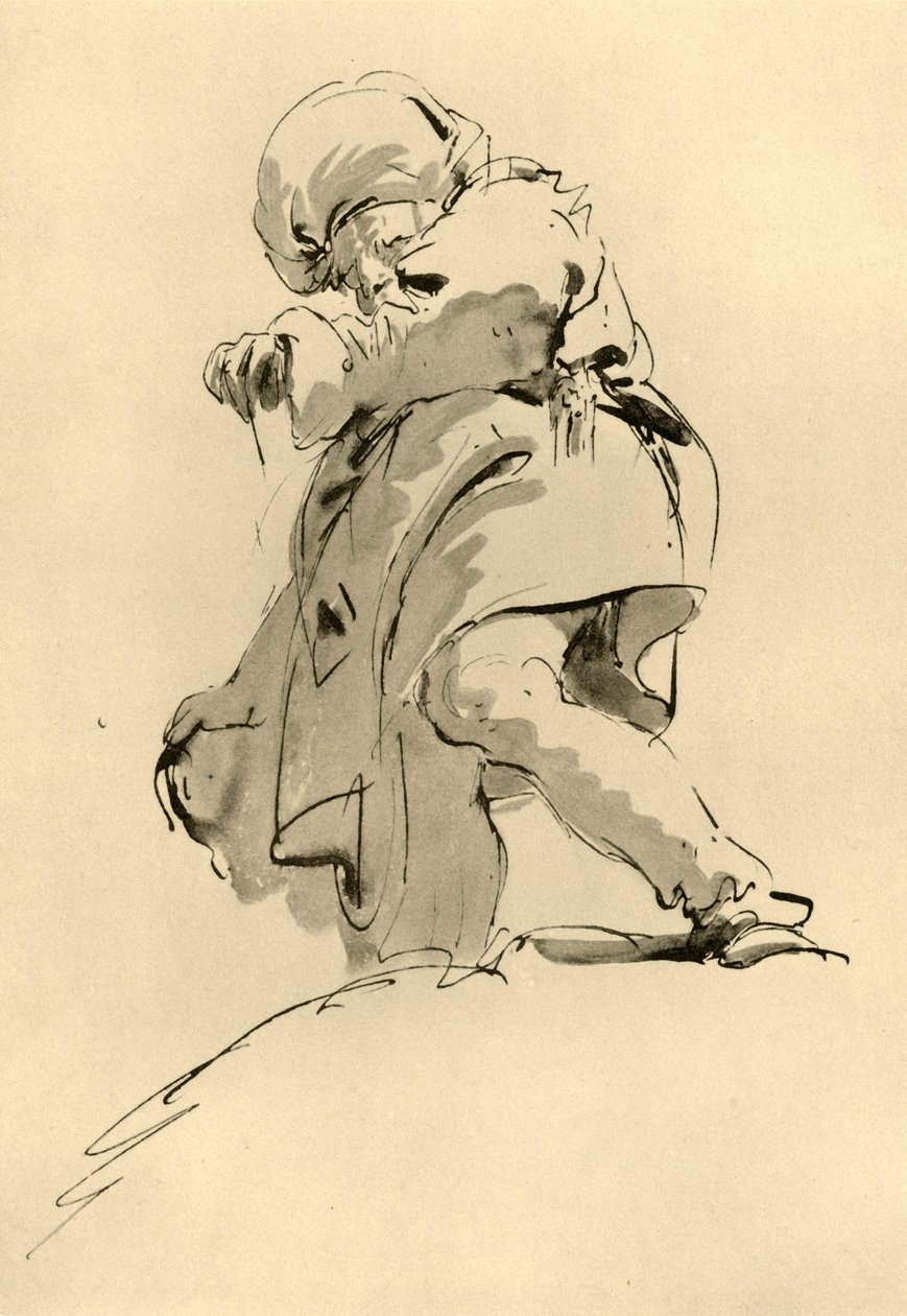 Mężczyzna w turbanie, połowa XVIII wieku, 1928 autorstwa Giovanni Battista Tiepolo