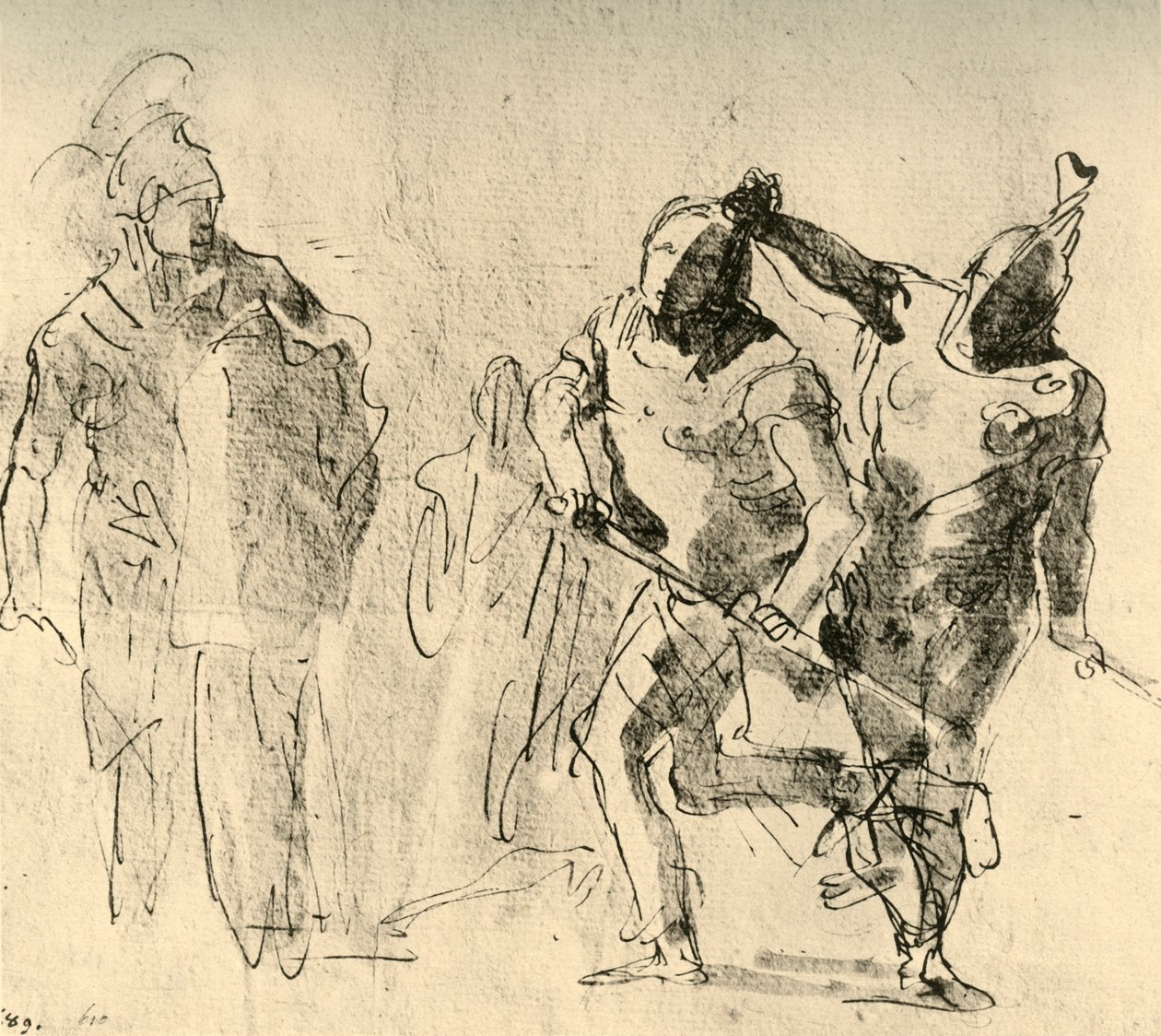 Minerwa sprawdza Gniew Achillesa, c1757, 1928 autorstwa Giovanni Battista Tiepolo