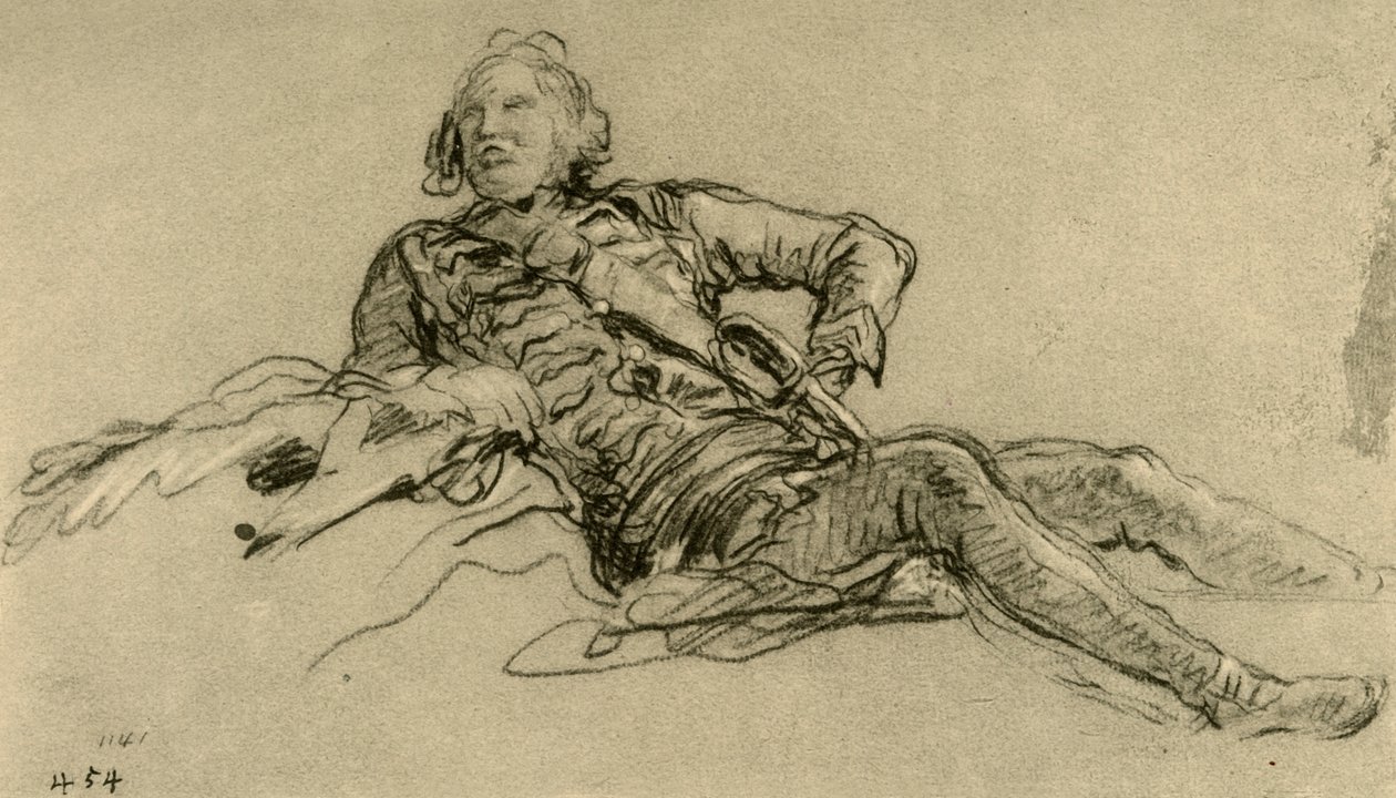 Odpoczynek oficerski, 1752-1753, 1928 autorstwa Giovanni Battista Tiepolo